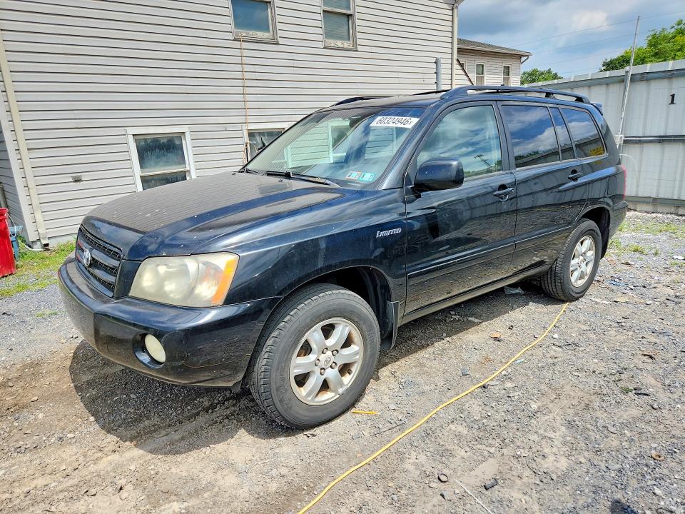 2001 Toyota Highlander VIN JTEHF21A910026260 COPART salvage auction — MINOR DENT/SCRATCHES, PA - CERT OF TITLE, sold $700 on 2026-07-13 (photo 1)