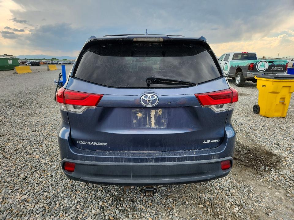 2018 Toyota Highlander VIN 5TDBZRFH4JS872938 COPART salvage auction — FRONT END, Co - Salvage Title, sold $575 on 2026-07-30 (photo 6)