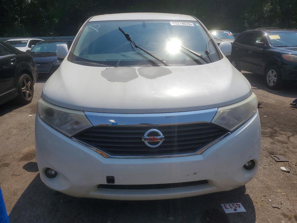 2014 Nissan Quest VIN JN8AE2KP1E9100837 COPART salvage auction — FRONT END, Ga - Certificate Of Title, sold $575 on 2026-07-31 (photo 5)