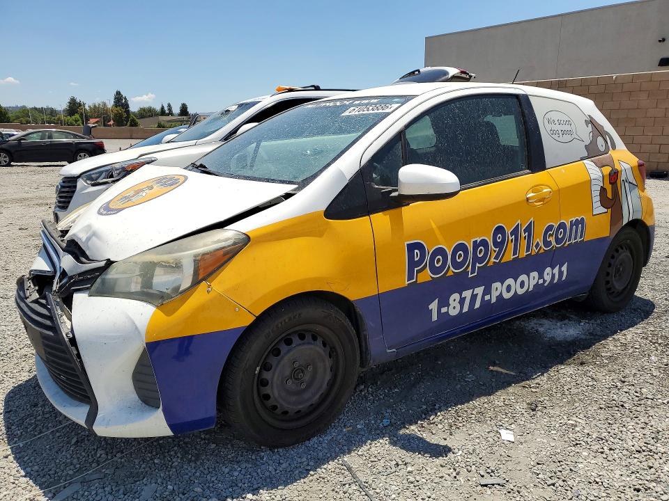 2015 Toyota Yaris VIN VNKJTUD38FA049948 COPART salvage auction — FRONT END, Salvage Title, sold $200 on 2026-07-22 (photo 1)