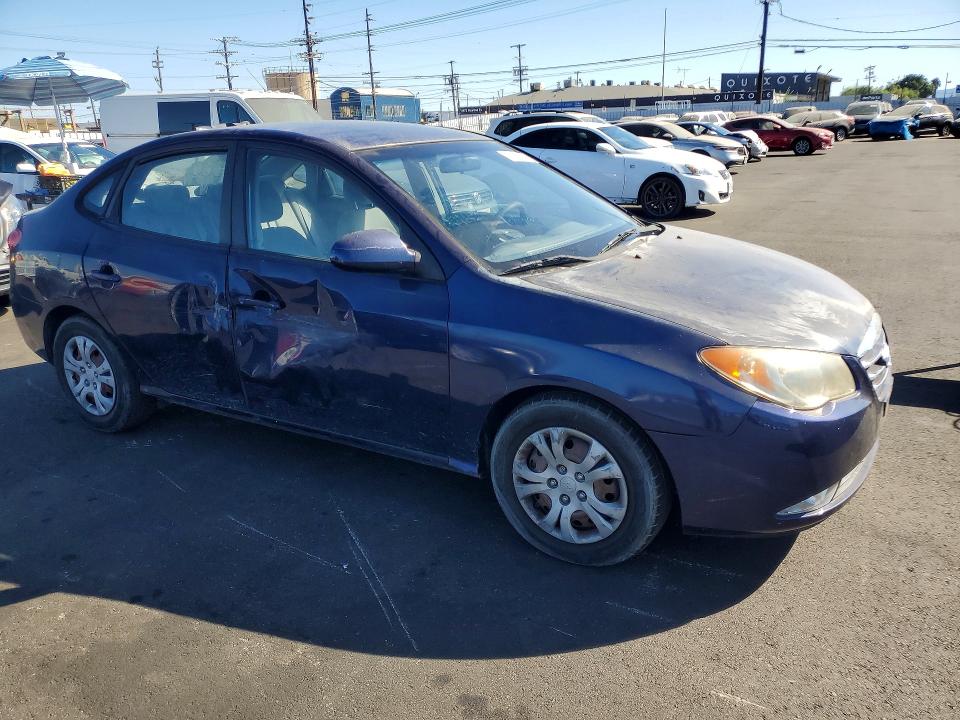 2010 Hyundai Elantra VIN KMHDU4AD2AU157985 COPART salvage auction — SIDE, CA - SALVAGE CERTIFICATE, sold $725 on 2026-07-29 (photo 4)