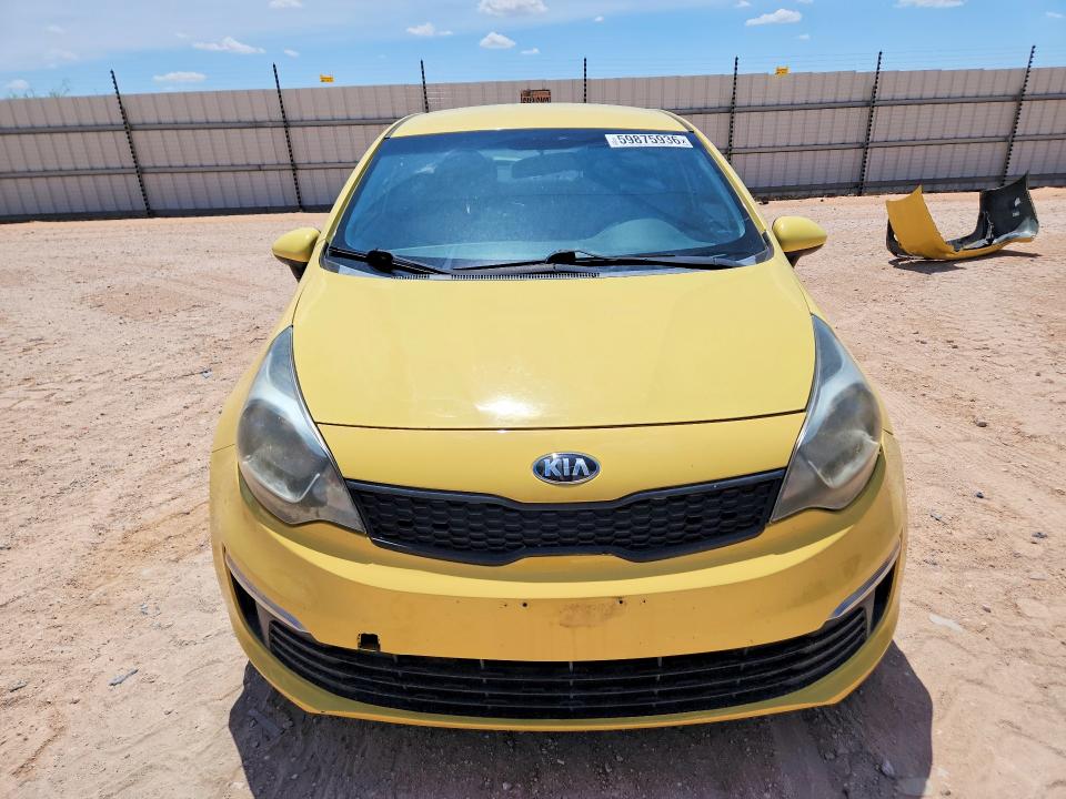 2016 Kia Rio VIN KNADM4A37G6684071 COPART salvage auction — REAR END, Tx - Salvage Vehicle Title, sold $400 on 2026-07-15 (photo 5)