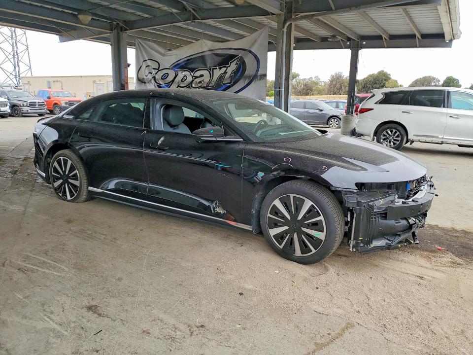2025 Lucid Air VIN 50EA1PGA8SA009918 COPART salvage auction — FRONT END, Ca - Salvage Certificate, sold $11,200 on 2026-09-03 (photo 4)
