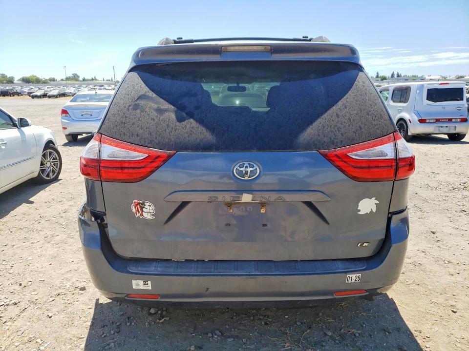 2015 Toyota Sienna VIN 5TDKK3DC1FS649434 COPART salvage auction — FRONT END, HI - DIS/DLR/EXP ONLY CLEAN TITLE, sold $25 on 2026-07-28 (photo 6)