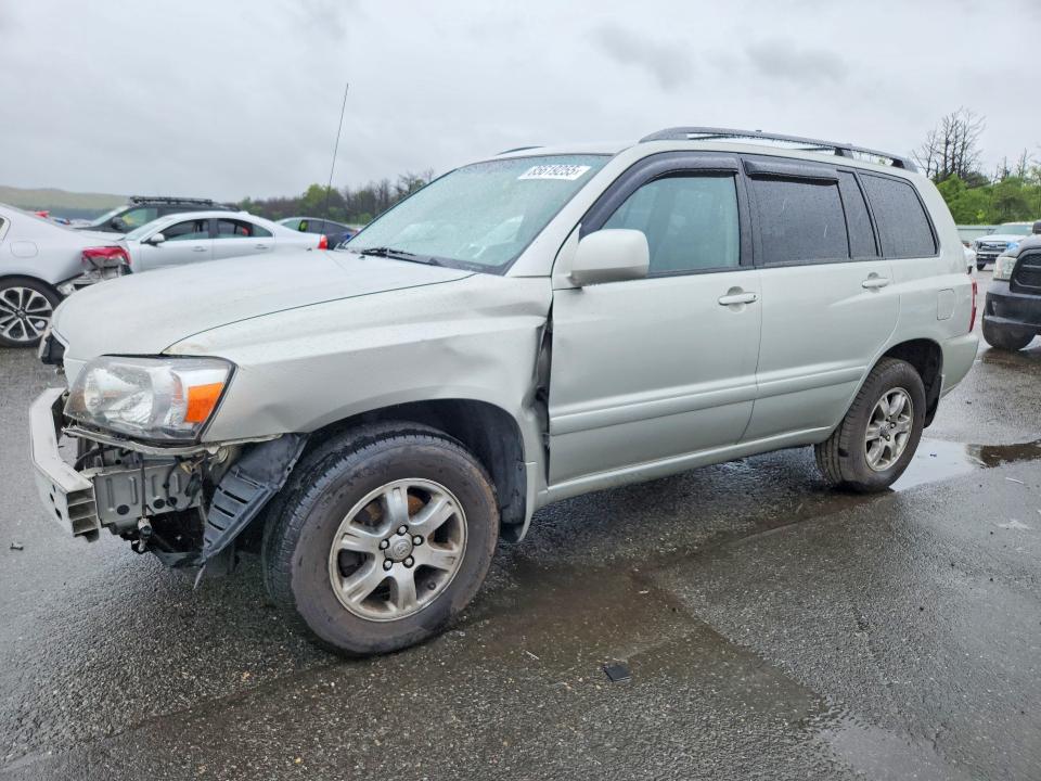 2005 Toyota Highlander VIN JTEEP21A550122263 COPART salvage auction — FRONT END, Ny - Mv-907A Salvage Certificate, sold $800 on 2026-07-15 (photo 1)