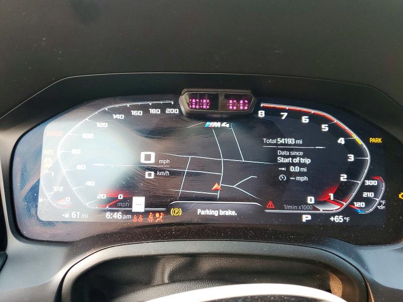 2022 BMW M4 VIN WBS33AZ00NCH80242 COPART salvage auction — FRONT END, Va - Cert Of Title - Salvage, sold $33,750 on 2026-08-28 (photo 9)