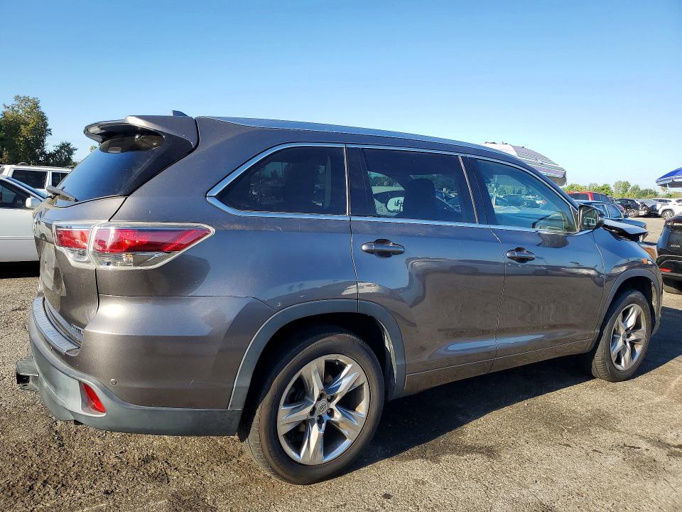2015 Toyota Highlander VIN 5TDYKRFH5FS054138 COPART salvage auction — FRONT END, Ca - Salvage Certificate, sold $1,200 on 2026-07-21 (photo 3)