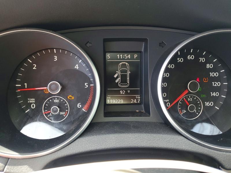 2014 Volkswagen Golf VIN WVWDM7AJ3EW003095 COPART salvage auction — DAMAGE HISTORY, NC - DEALER ONLY SALVAGE TITLE, sold $175 on 2026-07-30 (photo 9)