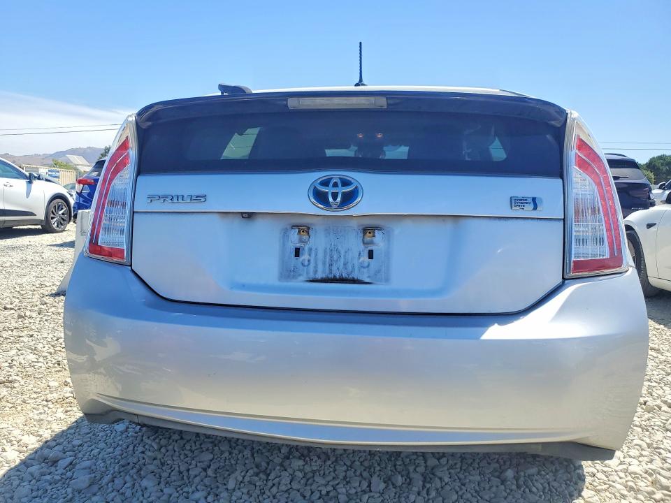 2012 Toyota Prius VIN JTDKN3DU6C1612971 COPART salvage auction — FRONT END, Ca - Salvage Certificate, sold $1,800 on 2026-07-14 (photo 6)
