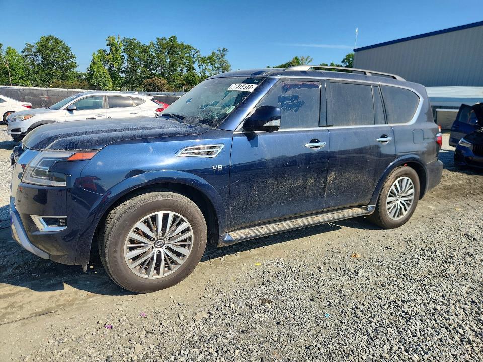 2021 Nissan Armada VIN JN8AY2BA6M9372690 COPART salvage auction — MECHANICAL, Sc - Certificate Of Title (P), sold $12,800 on 2026-07-28 (photo 1)
