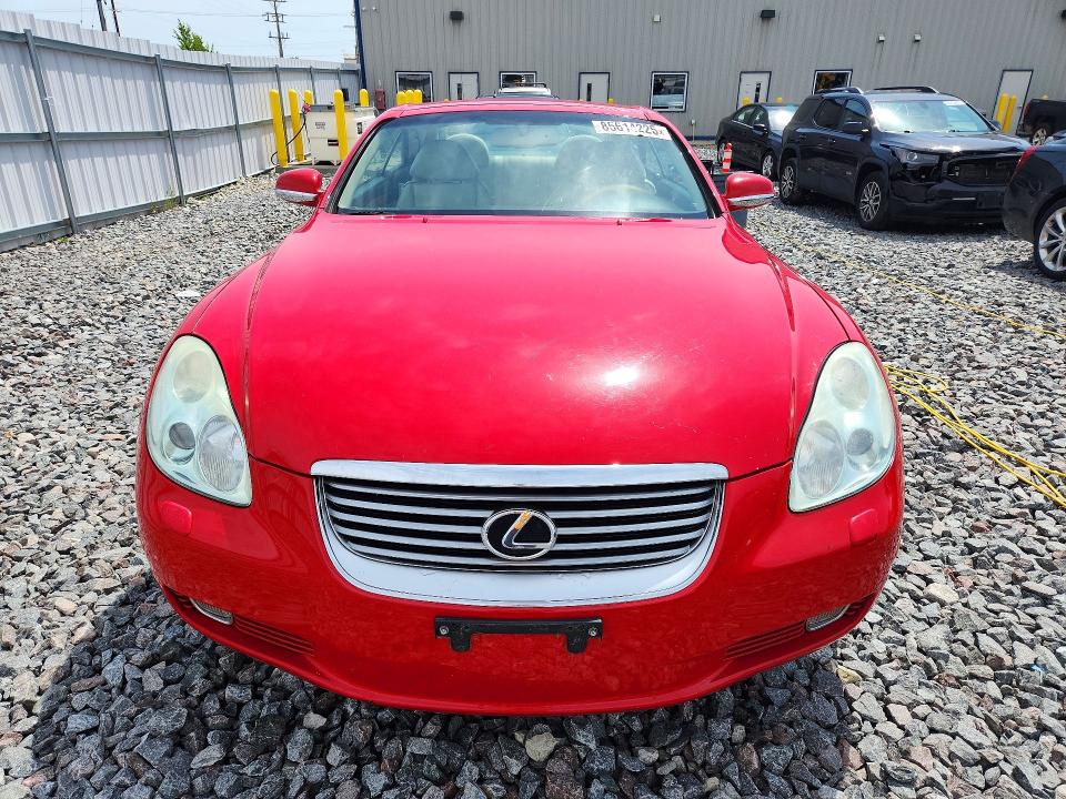 2005 Lexus Sc 430 VIN JTHFN48Y450069440 COPART salvage auction — FRONT END, Wi - Certificate Of Title, sold $5,100 on 2026-07-20 (photo 5)