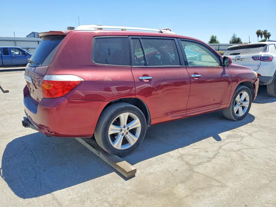 2008 Toyota Highlander VIN JTEES42A182055730 COPART salvage auction — FRONT END, Ca - Salvage Certificate, sold $2,800 on 2026-07-31 (photo 3)