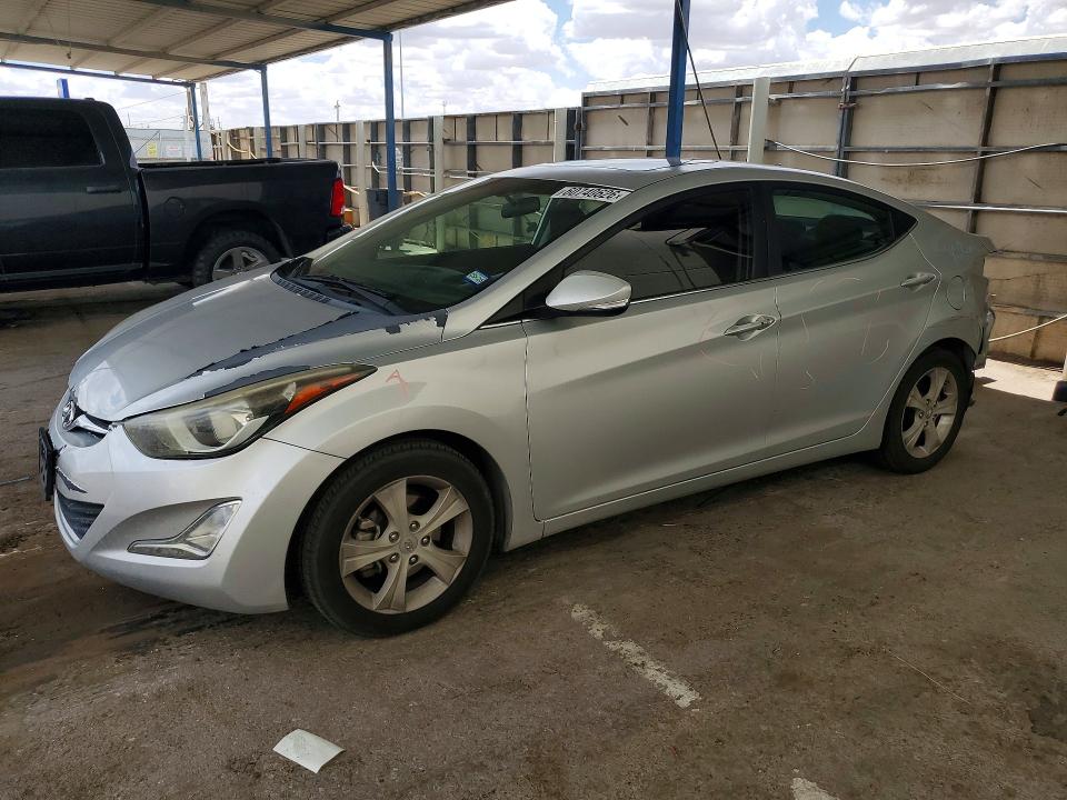 2016 Hyundai Elantra VIN 5NPDH4AE4GH753247 COPART salvage auction — REAR END, TX - SALVAGE VEHICLE TITLE (P), sold $850 on 2026-07-24 (photo 1)