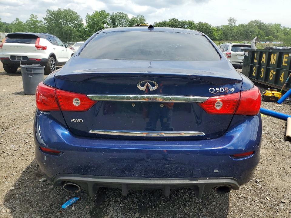 2016 Infiniti Q50 VIN JN1FV7AR2GM450403 COPART salvage auction — FRONT END, Wv - Certificate Of Title (P), sold $1,050 on 2026-07-28 (photo 6)