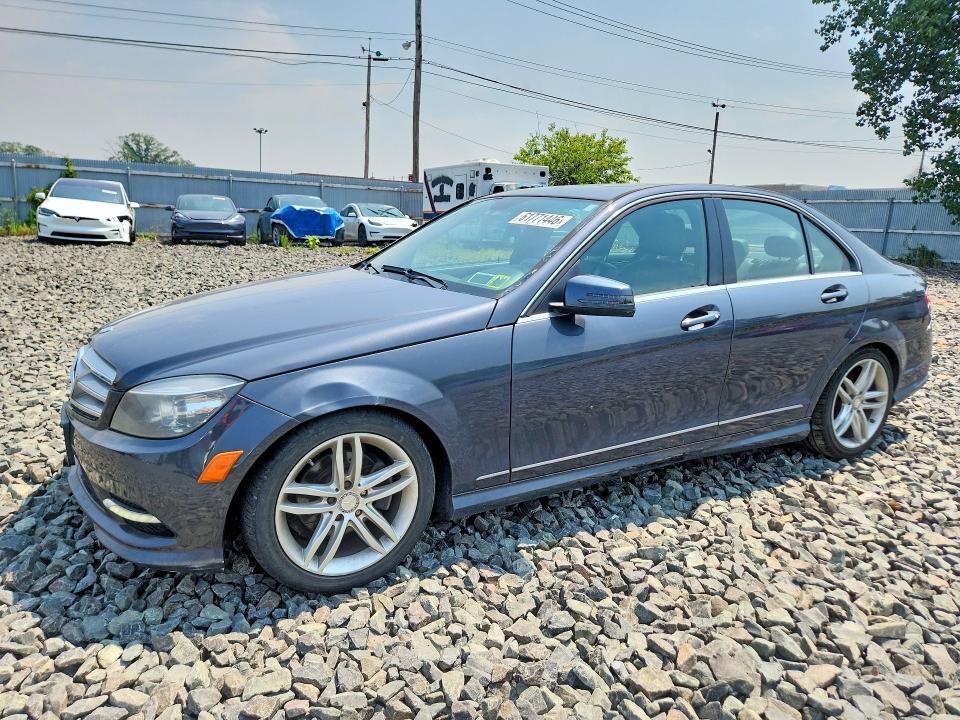 2011 Mercedes-benz C-klasse VIN WDDGF8BB2BR183268 COPART salvage auction — WATER/FLOOD, Ny - Mv907A-Flood Salvage, sold $450 on 2026-08-10 (photo 1)