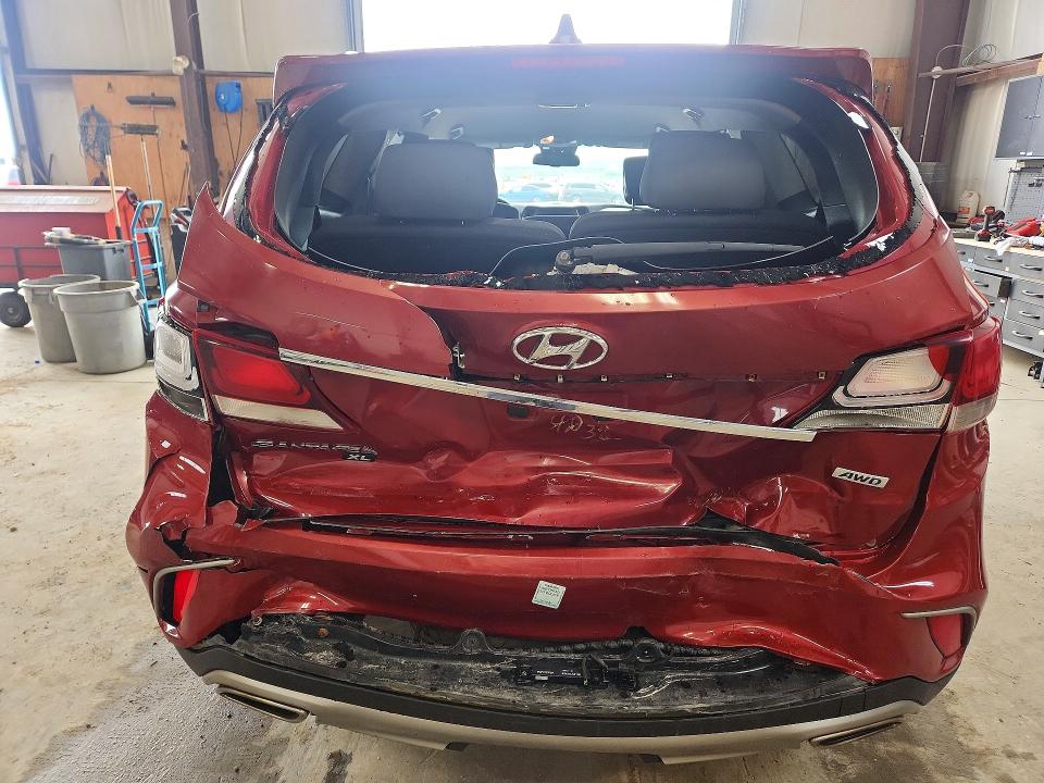 2019 Hyundai Santa fe VIN KM8SNDHF0KU297563 COPART salvage auction — REAR END, Ab - Bos - Salvage, sold $1,550 on 2026-07-30 (photo 6)