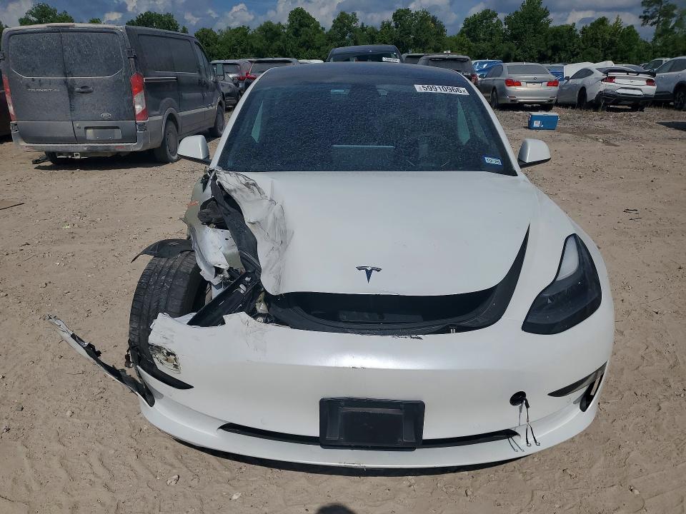 2021 Tesla Model 3 VIN 5YJ3E1EA9MF090813 COPART salvage auction — REAR END, Tx - Salvage Vehicle Title, sold $150 on 2026-07-24 (photo 5)