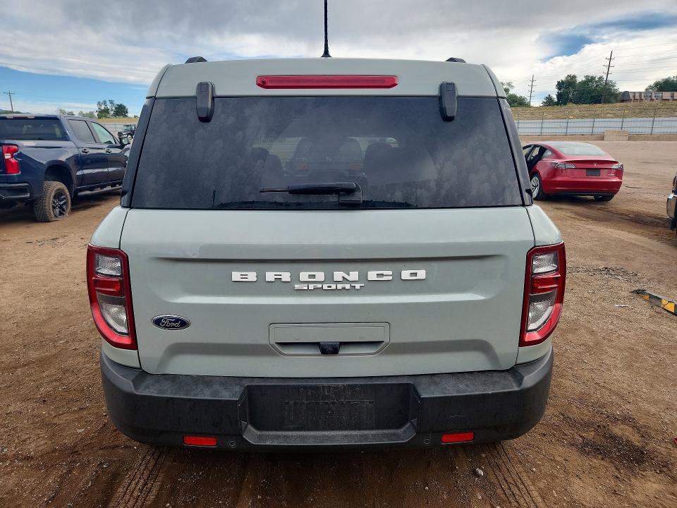 2023 Ford Bronco sport VIN 3FMCR9B68PRE23388 COPART salvage auction — HAIL, Co - Certificate Of Title, sold $14,700 on 2026-08-19 (photo 6)
