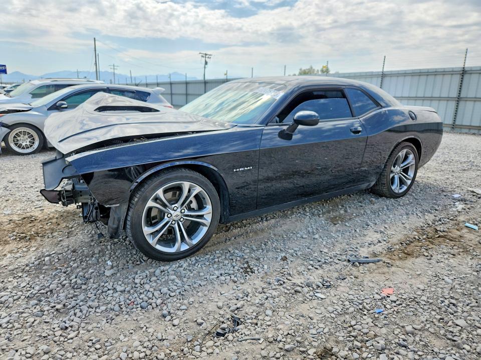 2021 Dodge Challenger VIN 2C3CDZBT7MH596727 COPART salvage auction — FRONT END, Ut - Salvage Certificate, sold $7,200 on 2026-08-07 (photo 1)