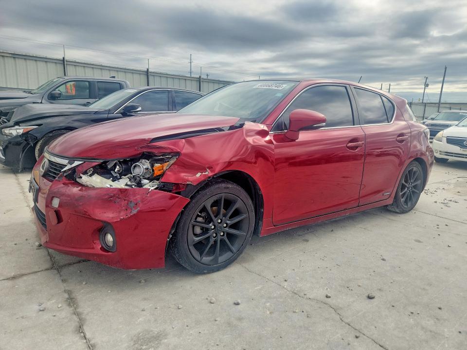 2012 Lexus Ct VIN JTHKD5BHXC2100384 COPART salvage auction — FRONT END, Tx - Salvage Vehicle Title, sold $1,650 on 2026-07-28 (photo 1)