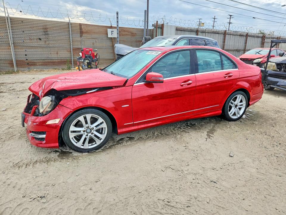 2012 Mercedes-benz VIN WDDGF4HB1CA606521 COPART salvage auction — FRONT END, Ca - Dis/Dlr/Exp Only Clean Title, sold $800 on 2026-07-28 (photo 1)