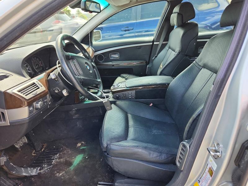 2006 BMW 7 series VIN WBAHN83556DT60972 COPART salvage auction — WATER/FLOOD, Fl - Certificate Of Title, sold $425 on 2026-08-04 (photo 7)