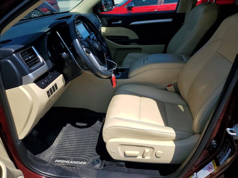 2019 Toyota Highlander VIN 5TDJZRFH8KS704247 COPART salvage auction — REAR END, PA - CERTIFICATE OF SALVAGE, sold $7,000 on 2026-07-28 (photo 7)