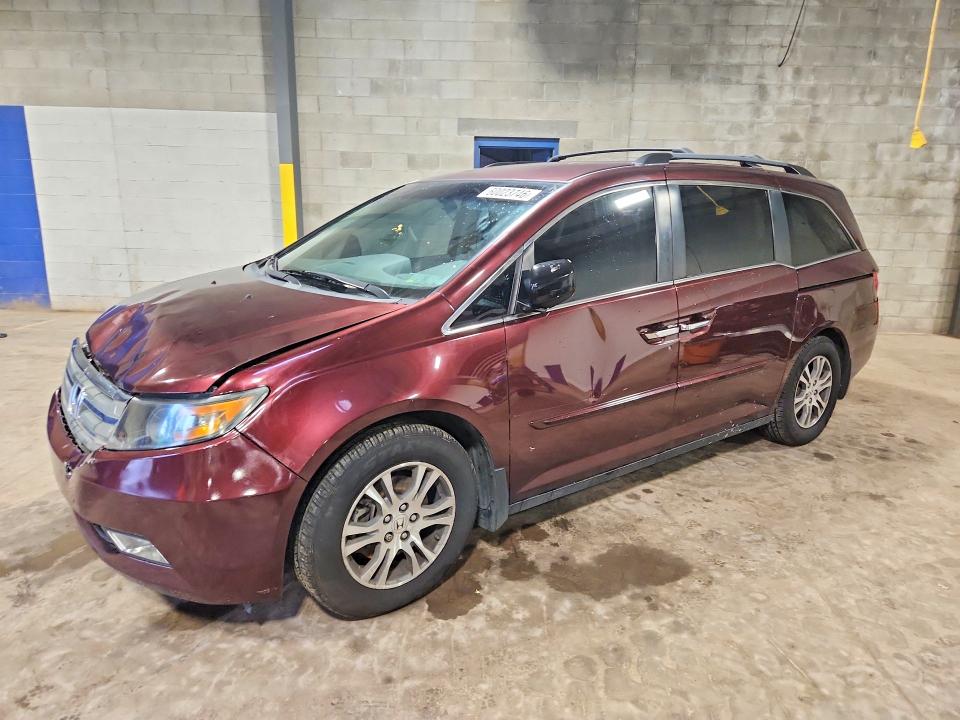 2012 Honda Odyssey VIN 5FNRL5H42CB120486 COPART salvage auction — FRONT END, Pa - Cert Of Salv-R=Reconstructed, sold $150 on 2026-07-20 (photo 1)