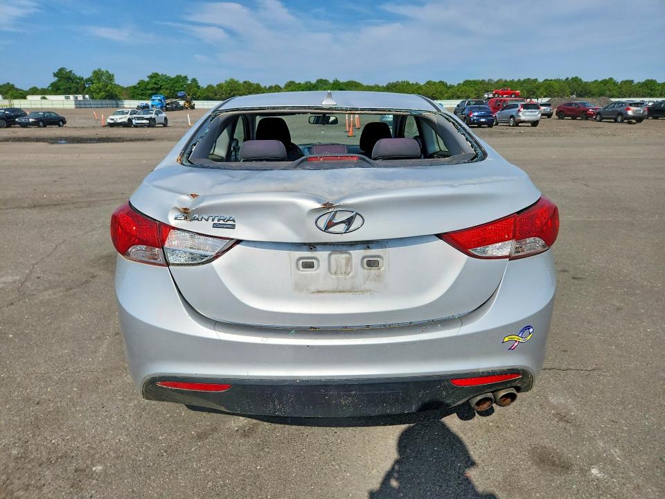 2013 Hyundai Elantra VIN KMHDH6AE7DU020487 COPART salvage auction — REAR END, NY - MV-907A SALVAGE CERTIFICATE, sold $750 on 2026-07-27 (photo 6)