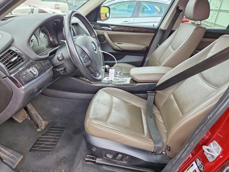 2014 BMW X3 VIN 5UXWX9C52E0D20558 COPART salvage auction — WATER/FLOOD, Pa - Certificate Of Salvage, sold $1,000 on 2026-07-31 (photo 7)