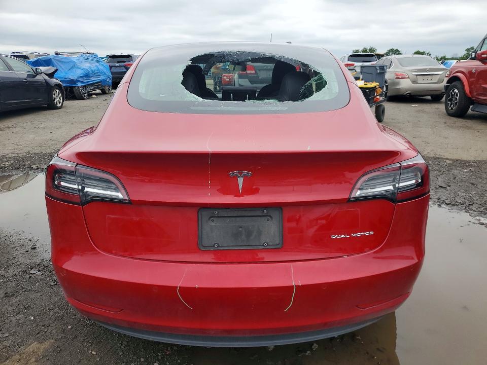 2020 Tesla VIN 5YJ3E1EB0LF600361 COPART salvage auction — VANDALISM, Pa - Certificate Of Salvage, sold $7,800 on 2026-07-17 (photo 6)