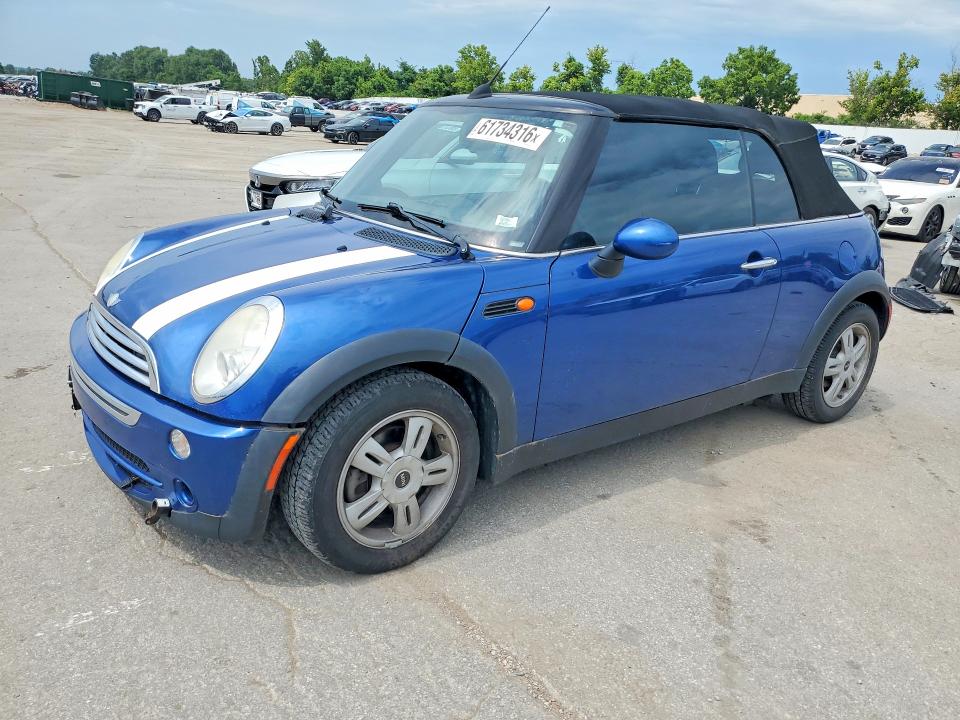 2008 Mini Cooper VIN WMWRF33598TF68286 COPART salvage auction — HAIL, MO - CERT OF TITLE-PRIOR SALVAGE (P), sold $475 on 2026-07-24 (photo 1)