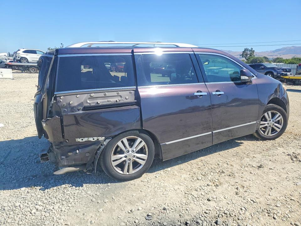2011 Nissan Quest VIN JN8AE2KP7B9002200 COPART salvage auction — REAR END, Ca - Salvage Certificate, sold $60 on 2026-07-28 (photo 3)