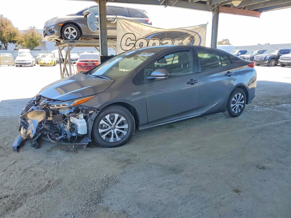 2022 Toyota Prius prime VIN JTDKAMFP1N3219427 COPART salvage auction — FRONT END, CA - SALVAGE CERTIFICATE, sold $3,600 on 2026-07-21 (photo 1)
