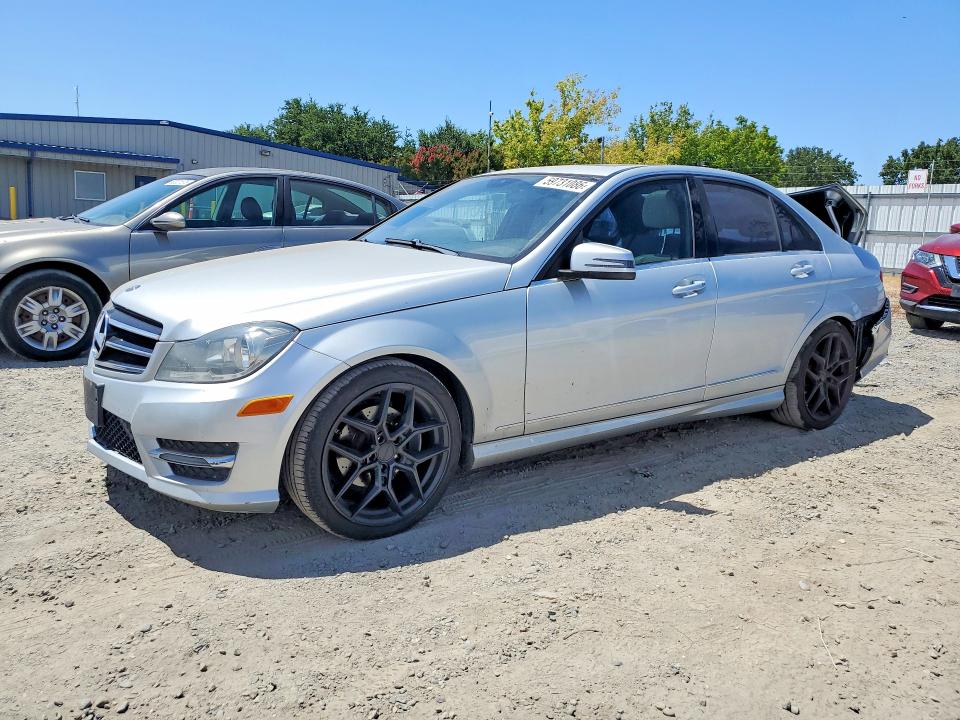 2014 Mercedes-benz C-klasse VIN WDDGF4HB3ER319654 COPART salvage auction — REAR END, Ca - Salvage Certificate, sold $1,200 on 2026-07-14 (photo 1)