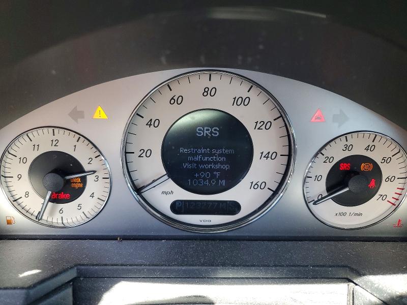 2007 Mercedes-benz E-klasse VIN WDBUF56XX7B033246 COPART salvage auction — VANDALISM, Ca - Salvage Certificate, sold $625 on 2026-08-12 (photo 9)