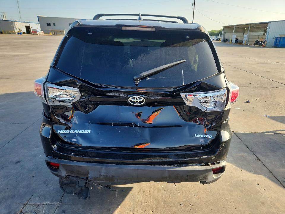 2015 Toyota Highlander VIN 5TDYKRFH2FS062388 COPART salvage auction — REAR END, Tx - Salvage Vehicle Title, sold $175 on 2026-07-27 (photo 6)