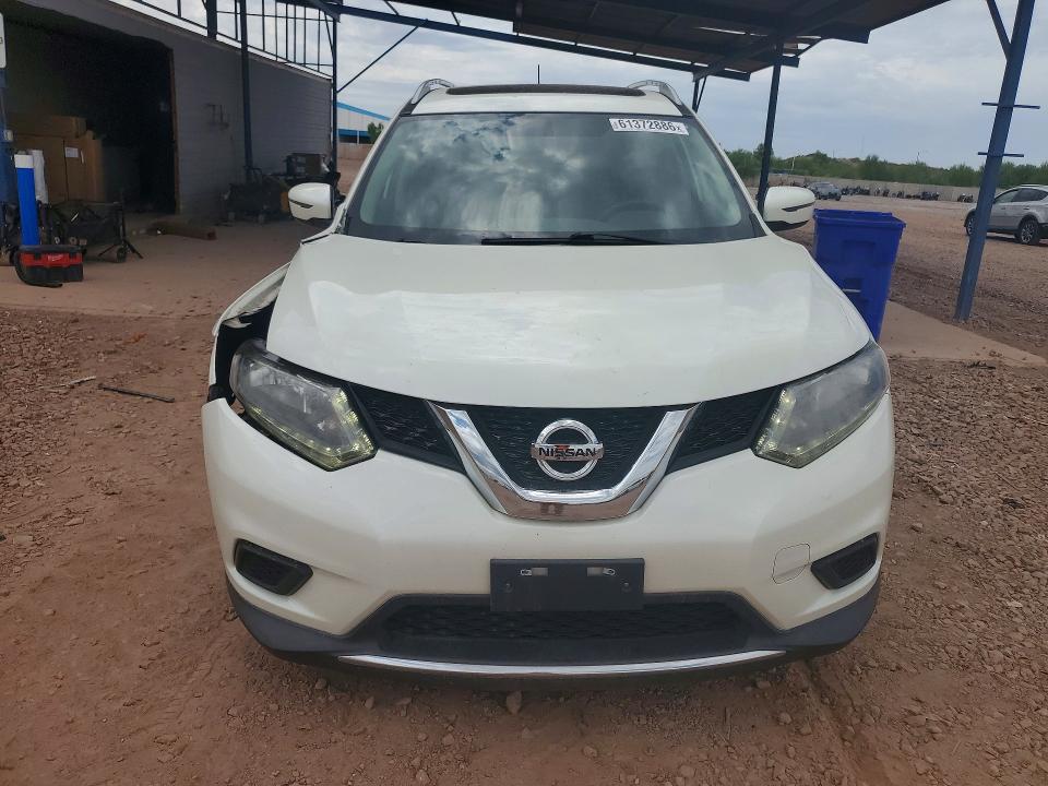 2016 Nissan Rogue VIN 5N1AT2MV0GC912371 COPART salvage auction — FRONT END, Az - Cert Of Title - Salvage, sold $450 on 2026-07-30 (photo 5)