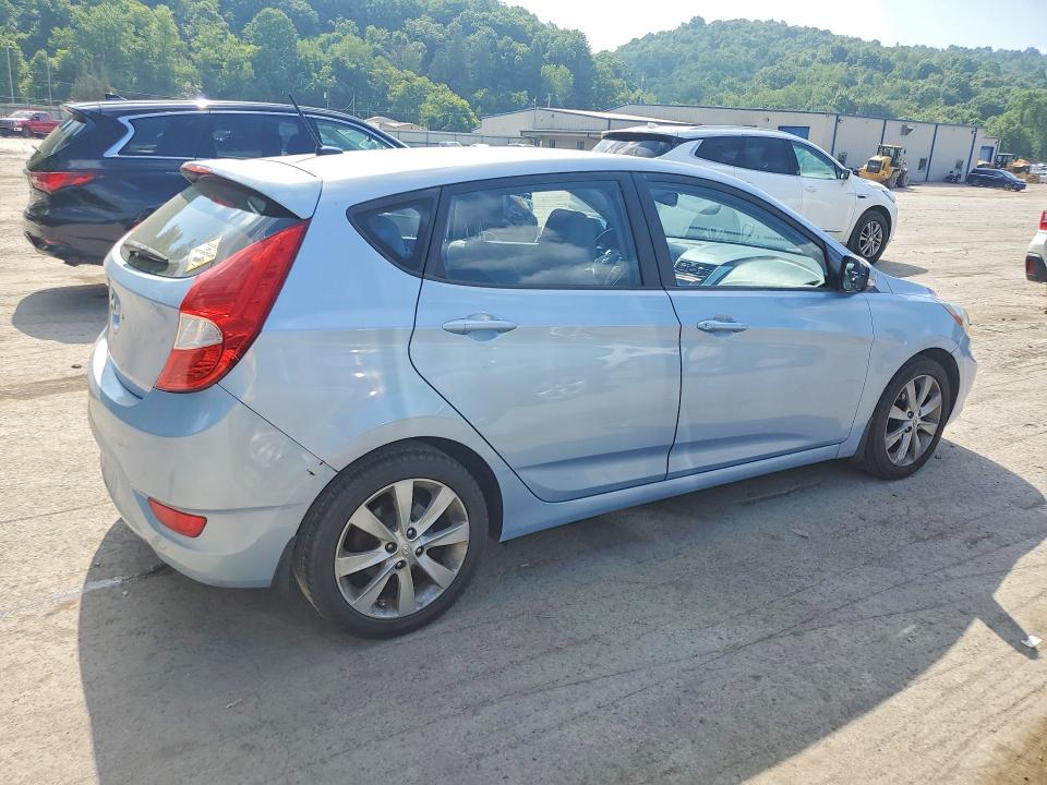 2013 Hyundai Accent VIN KMHCU5AE5DU074873 COPART salvage auction — FRONT END, Pa - Certificate Of Salvage, sold $450 on 2026-07-23 (photo 3)
