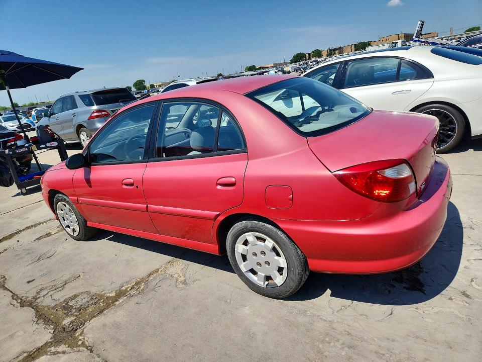 2002 Kia Rio VIN KNADC123926094298 COPART salvage auction — REAR END, TX - CERTIFICATE OF TITLE, sold $575 on 2026-07-09 (photo 2)