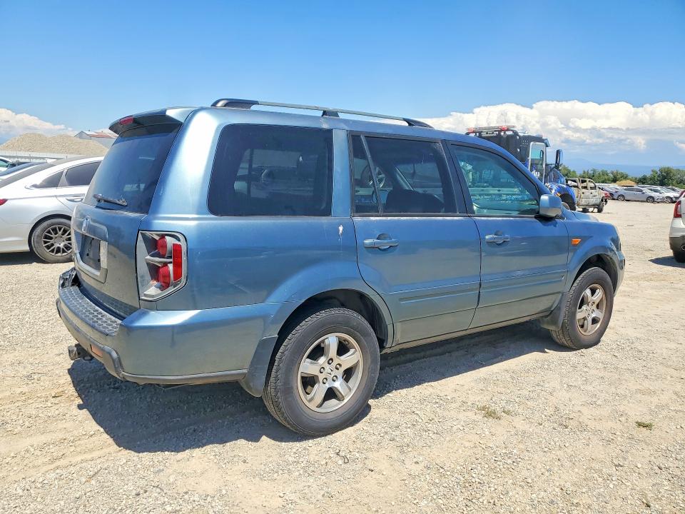 2007 Honda Pilot VIN 5FNYF28427B008293 COPART salvage auction — BURN, Ca - Dis/Dlr/Exp Only Clean Title, sold $675 on 2026-07-31 (photo 3)