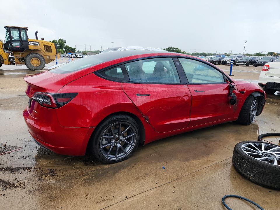 2022 Tesla Model 3 VIN 5YJ3E1EB6NF287545 COPART salvage auction — SIDE, TX - CERTIFICATE OF TITLE, sold $7,200 on 2026-07-27 (photo 3)