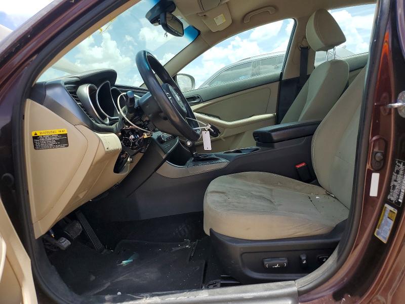 2014 Kia Optima VIN 5XXGM4A75EG294796 COPART salvage auction — FRONT END, Tx - Salvage Vehicle Title, sold $15 on 2026-07-23 (photo 7)