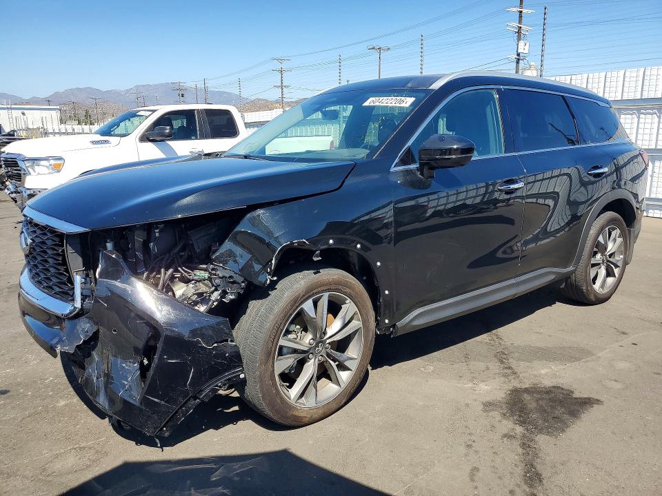 2025 Infiniti Qx60 VIN 5N1AL1FR6SC355792 COPART salvage auction — FRONT END, Ca - Salvage Certificate, sold $16,100 on 2026-07-15 (photo 1)