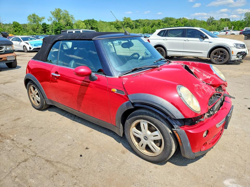 2006 Mini Cooper VIN WMWRF33526TG14277 COPART salvage auction — FRONT END, Ny - Mv-907A Salvage Certificate, sold $325 on 2026-08-10 (photo 4)