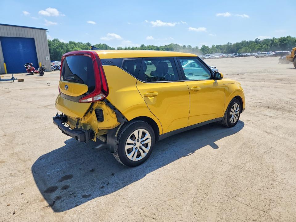 2020 Kia Soul VIN KNDJ23AU7L7047376 COPART salvage auction — REAR END, Pa - Certificate Of Salvage, sold $2,150 on 2026-07-23 (photo 3)