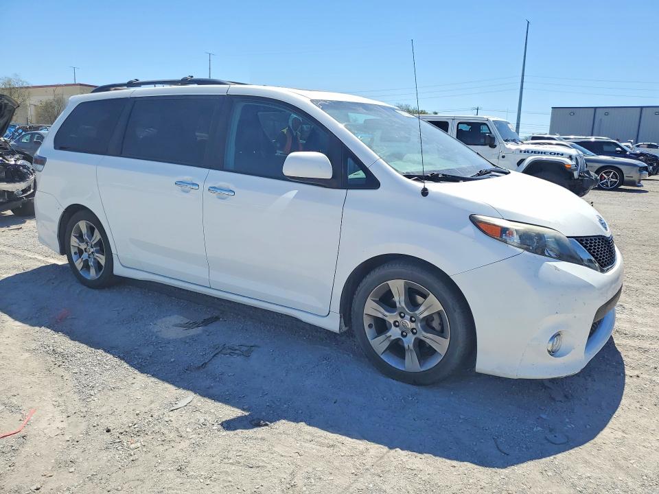 2014 Toyota Sienna VIN 5TDXK3DC0ES447690 COPART salvage auction — MINOR DENT/SCRATCHES, Az - Certificate Of Title, sold $3,850 on 2026-07-16 (photo 4)