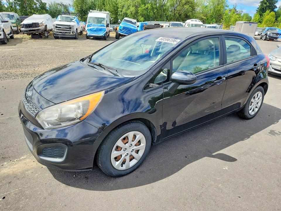 2013 Kia Rio VIN KNADM5A33D6157033 COPART salvage auction — REAR END, Or - Non Public Clean Title, sold $275 on 2026-07-17 (photo 1)