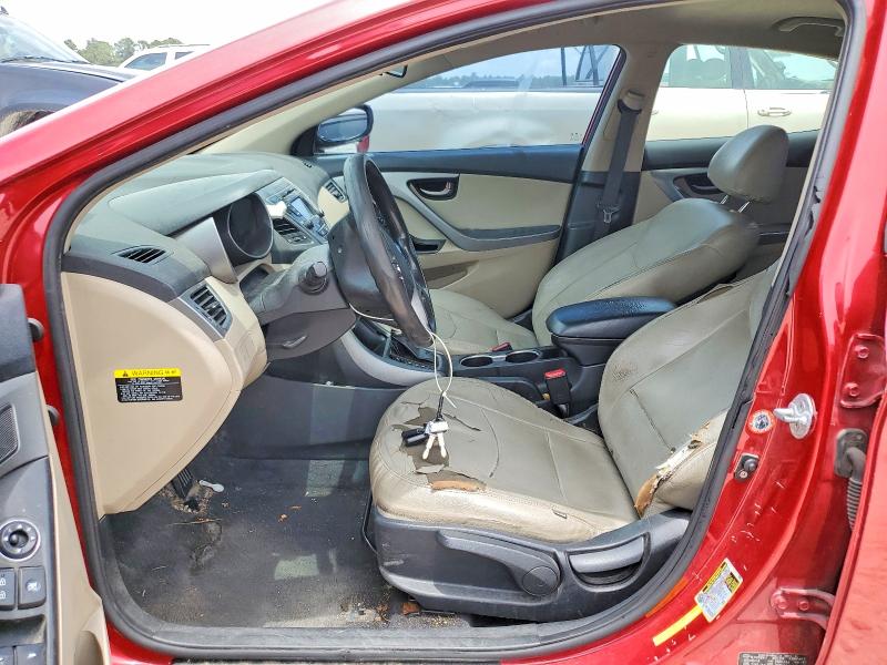 2014 Hyundai Elantra VIN KMHDH4AE4EU186021 COPART salvage auction — MECHANICAL, Tx - Certificate Of Title, sold $400 on 2026-07-17 (photo 7)