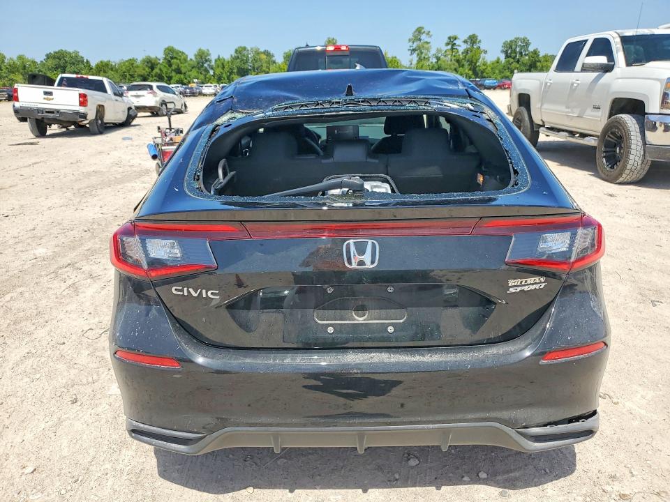 2024 Honda Civic VIN 19XFL2H87RE037915 COPART salvage auction — ROOF, Tx - Salvage Vehicle Title, sold $7,000 on 2026-08-25 (photo 6)
